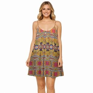 Show Me Your Mumu Floral Print Spaghetti Strap Mini Dress Women's Size M